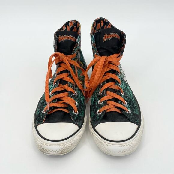 Aquaman Converse Shoes DC Comics Sneakers Chuck Taylor Size Men’s 9 - Picture 2 of 9